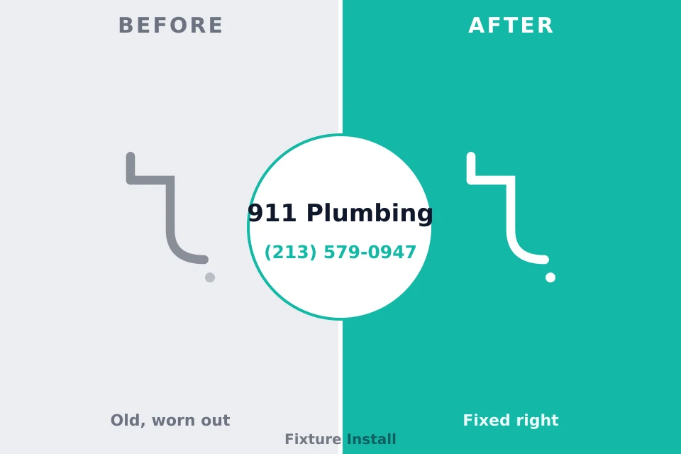 Before and after: plumbing repair New Cordell, OK
